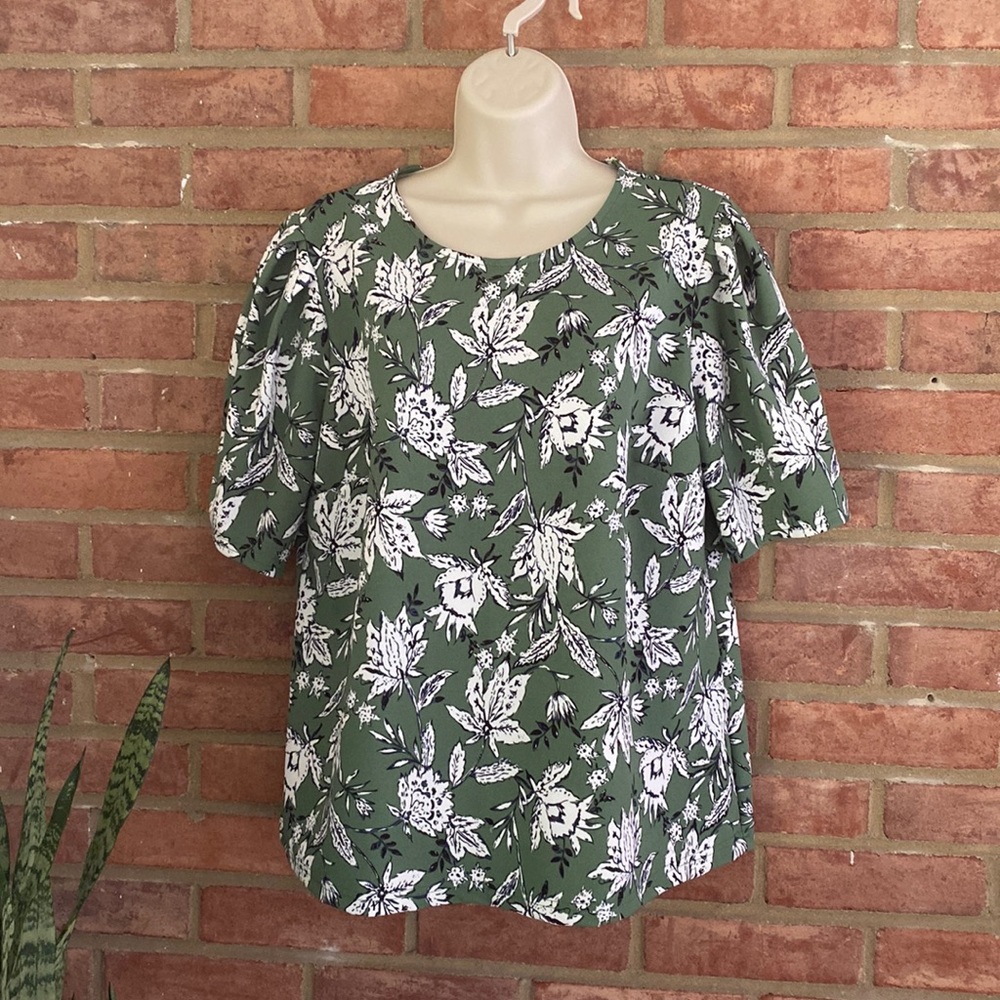 Melloday Size Large Short Sleeve Blouse